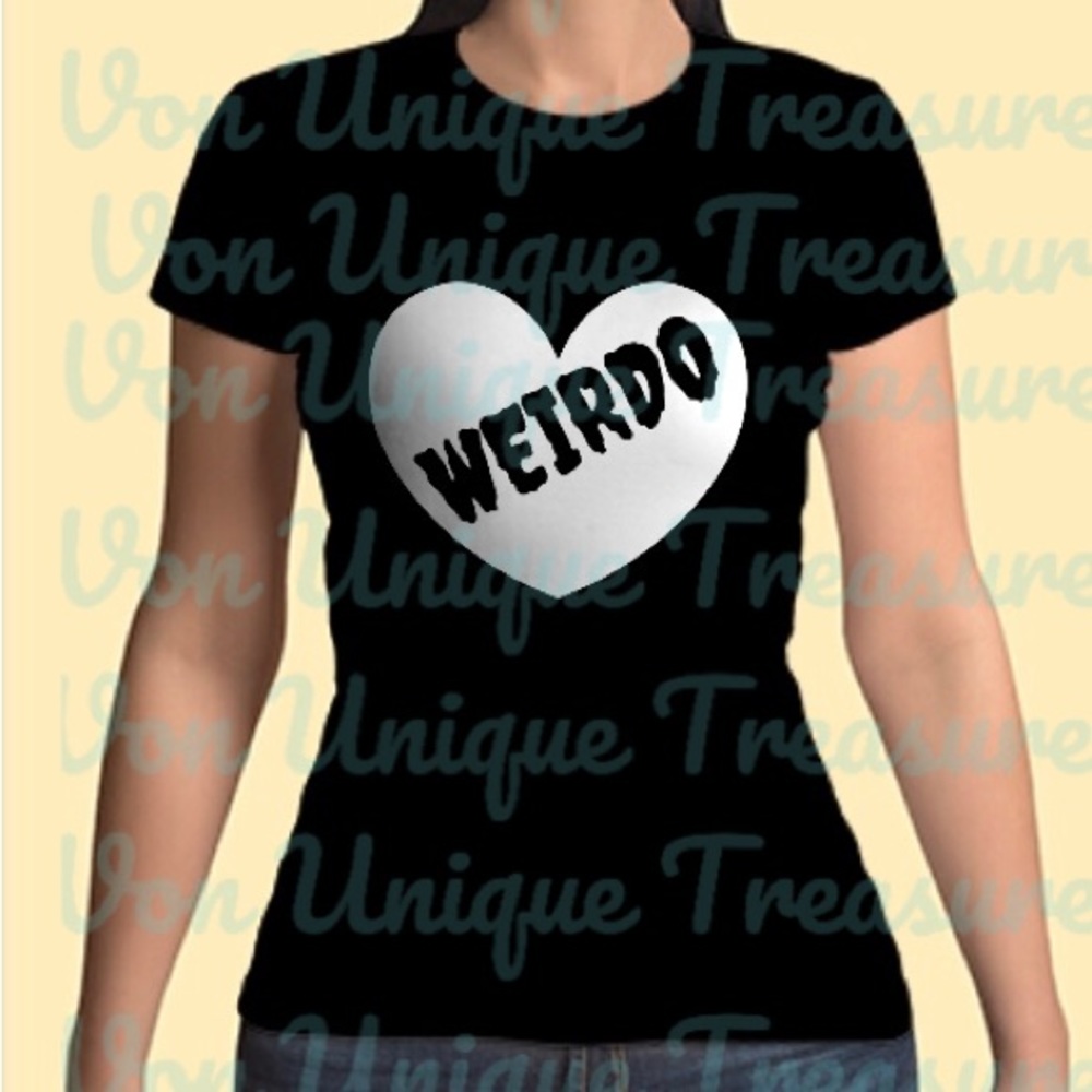 PREORDER White Heart Shape Weirdo Weird t-shirt